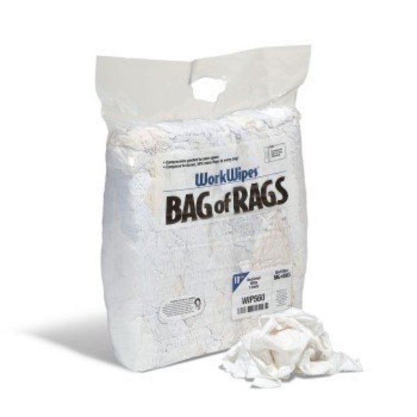 Workwipes Reclaimed White T-Shirt in Bag 1 bag WIP560